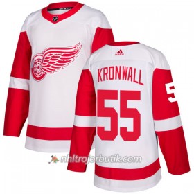 Män Ishockey Detroit Red Wings Tröja Niklas Kronwall 55 Adidas 2017-2018 Vit Authentic